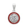 Dije San Benito Medalla Esmalte Rojo de Acero Blanco 3 cm D&K / 1300RE-7
