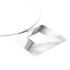 Choker de acero blanco con dije cuadrado D&K / 1400CD-19