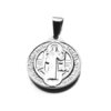 Dije Medalla D&K San Benito de Acero Quirúrgico 316L, Alt: 3,5 cm incl, Argolla, / 500RE-142