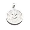Dije Medalla D&K San Benito Con Arenado de Acero Quirúrgico 316L, Alt: 4,5 cm incl, Argolla, / 500RE-232