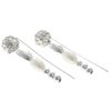 Aros acero blanco trepadores con bolita de fuego, perlas y bolitas D&K / 1200AR-32