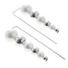 Aros acero blanco trepadores con bolitas de acero y perlas D&K / 1200AR-25