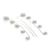 Aros acero blanco trepadores con perlas en degrade D&K / 1200AR-31