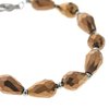 Pulsera acero quirurgico piedras gotas T- SW facetadas mocca 20 cm D&K / 600PI-53