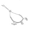 Pulsera Acero Blanco Tennis Ajustable Dije Tres Corazones D&K 25cm / 1000GE-57