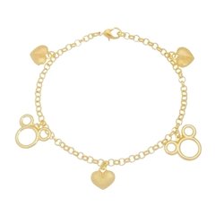 Pulseira Coração Mickey- Banho 18k