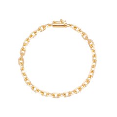 Pulseira Masc. Cadeado 5mm Banhada a Ouro 18k - comprar online