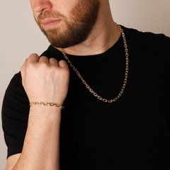 Pulseira Masculina Cadeado 6,5mm Banhada a Ouro 18k - comprar online