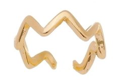 Piercing Fake Zigzag Banhado A Ouro 18 K