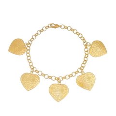 Pulseira Coração Love- Banho 18k