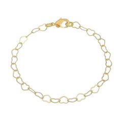 Pulseira Infantil Coraçõezinhos- Banho 18k