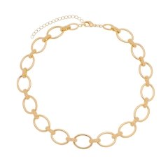 Colar Chocker Elos Banho Ouro 18k