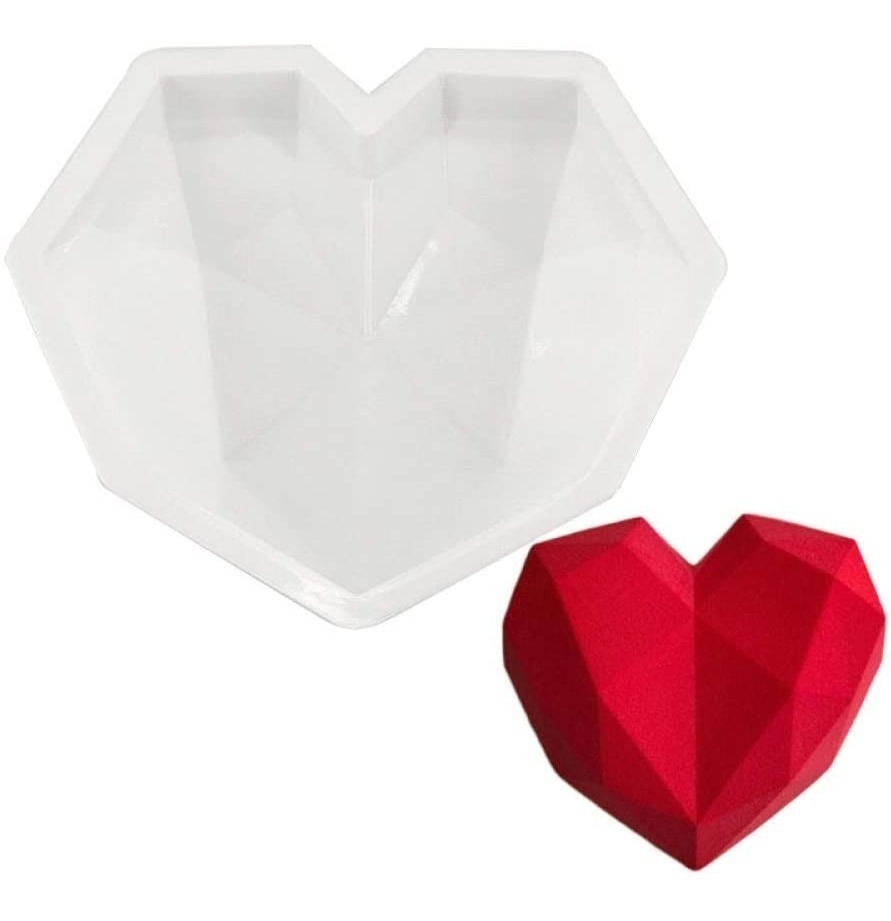  Fimary Moldes de silicona de corazón de 3 tamaños para bombas  de chocolate, molde de pastel en forma de corazón de diamante, moldes de  caramelo de corazón de silicona mini (juego