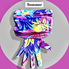 Combo cuello y guantes. Diseño Summer.