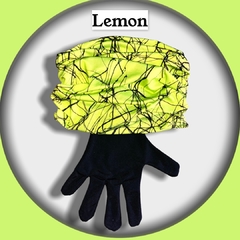 Combo cuello y guantes. Diseño Lemon.