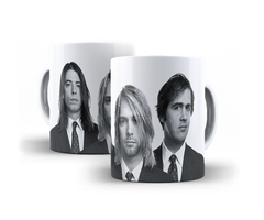 Caneca Branca de Cerâmica Nirvana Banda de Rock MOD 05