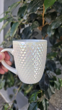 Mug Tornasolado Panal Perlado