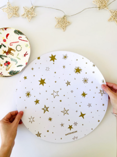 Pack x24 Plato de Sitio papel Estrellas - comprar online