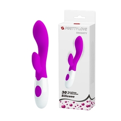 Vibrador Brighty Pretty Love 30 modos de velocidade e estimulador do clitóris.