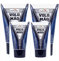 Gel Volumão intensificador do desempenho sexual do homem, Kit com 4 bisnaga