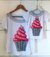 T-shirt Tal Mãe Tal Filha com Pedrarias - Cupcake