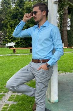 Camisa 100% Algodão Fio 60 Tradicional e Slim - comprar online