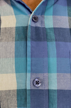 Camisa longa/curta 100% algodão xadrez - BOAZ menswear