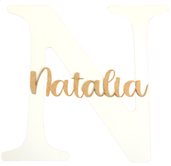 LETRA EN MADERA CON NOMBRE
