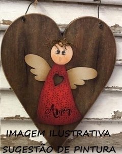 KIT BABY ANJO E CORAÇÃO EM MDF CRU - comprar online