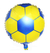 Globo pelota azul y amarillo 40 cm