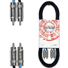 Cable estereo 2 RCA a 2 RCA Rean Mscables