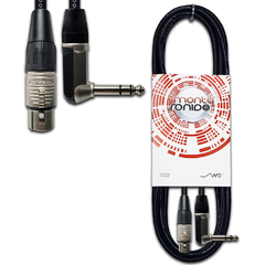 Cable XLR Hembra a Plug Stereo TRS Angular Rean Mscables