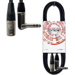 Cable XLR Macho a Plug Stereo TRS Angular Rean Mscables