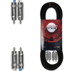 Cable Estereo robusto 2 RCA a 2 RCA Rean Mscables