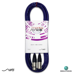 Cable DMX y AES EBU 120 OHM XLR Macho 5 Pines a XLR Hembra Neutrik Mscables - comprar online