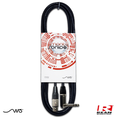 Cable XLR Hembra a Plug Stereo TRS Angular Rean Mscables - comprar online