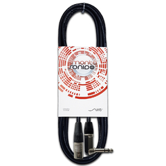 Cable XLR Macho a Plug Stereo TRS Angular Rean Mscables en internet