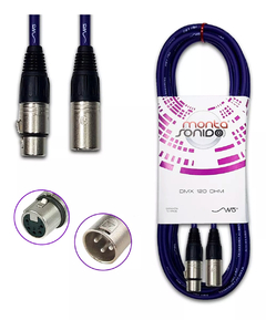 Cable DMX y AES EBU 120 OHM XLR Hembra 5 Pines a XLR Macho Neutrik Mscables