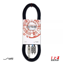 Cable Plug Stereo TRS a 2 RCA Rean Mscables - comprar online