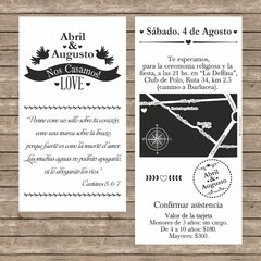 Invitación con mapa