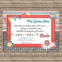 Tarjeta tipo scrapbooking