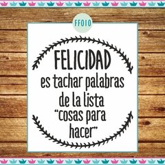 Felicidad es tachar