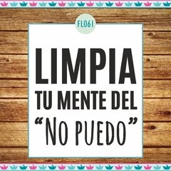 Limpia tu mente del no puedo