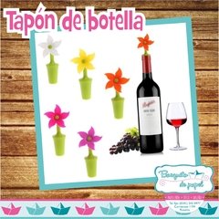 Tapón de botella flor