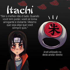 Anel Akatsuki Clã Anime em Aço