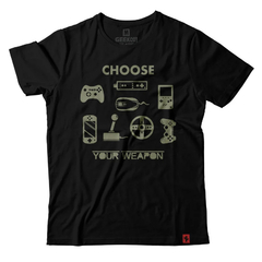 Camiseta Choose Your Weapon Controles Gamer