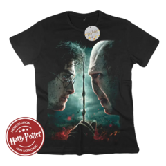 Camiseta Harry Potter VS Voldemort Estampa Licenciada Produto Oficial