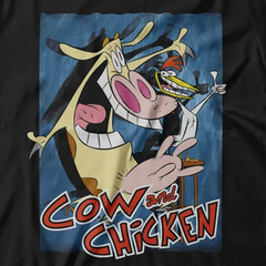 Camiseta A Vaca e o Frango Estampa Licenciada Produto Oficial Cartoon Network - comprar online