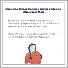 Chaveiro Pochita Anime Chainsaw Man de Metal - loja online