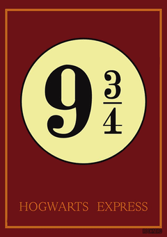 Placa 9 3-4 harry potter